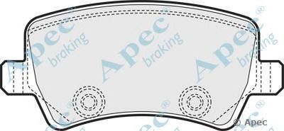 APEC BRAKING pad1566 -  Комплект тормозных колодок, дисковый тормоз